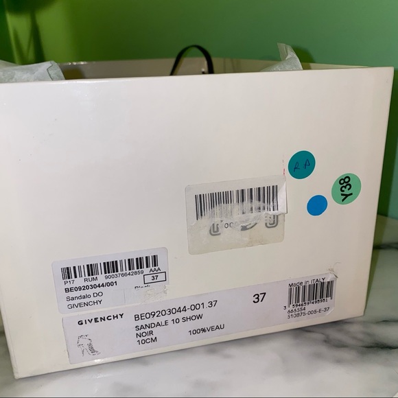 37 GIVENCHY Lace-up Heeled Sandals In Black - Picture 9 of 9